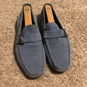 Mens 8m suede blue Kenneth Cole loafers